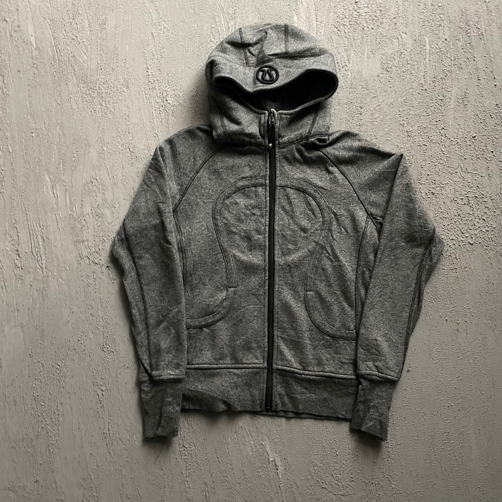Lululemon‎ Scuba Full Zip Hoodie Women Size 10 Heathered Grey